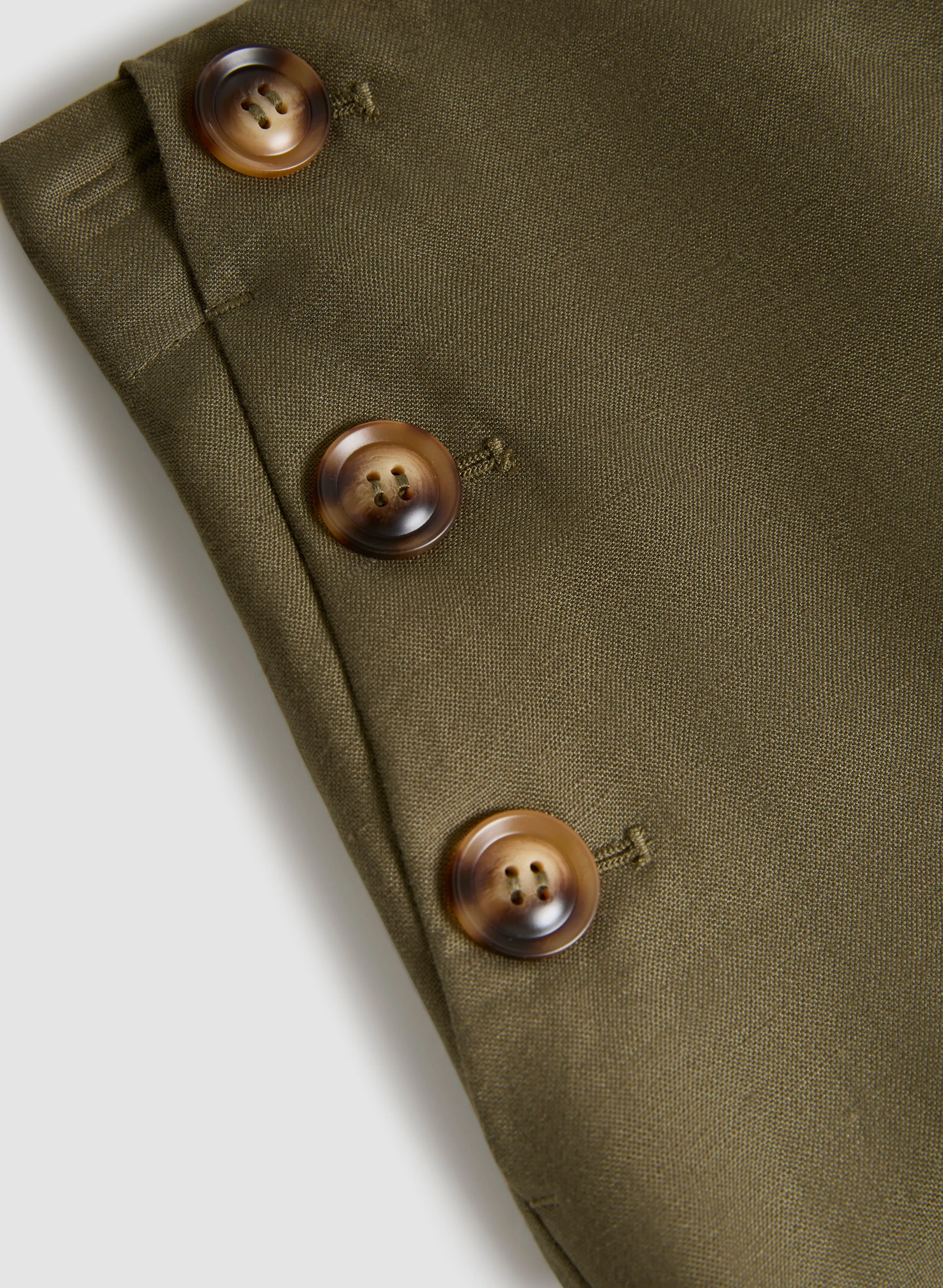 Wide Leg Linen-Blend Capris
