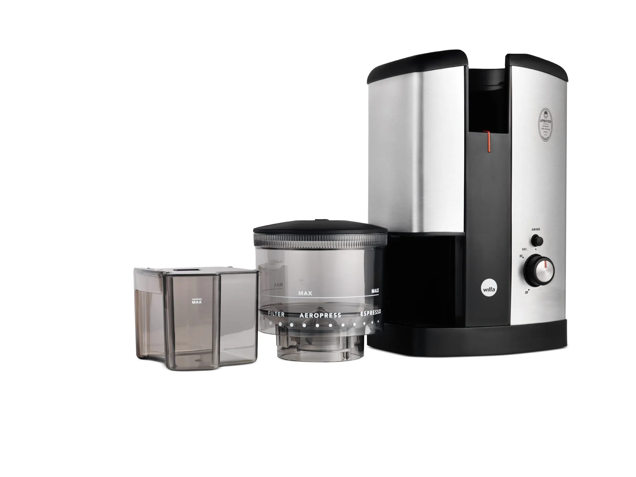 Wilfa Svart Coffee Grinder (Silver)   Hario Drip Kettle Air