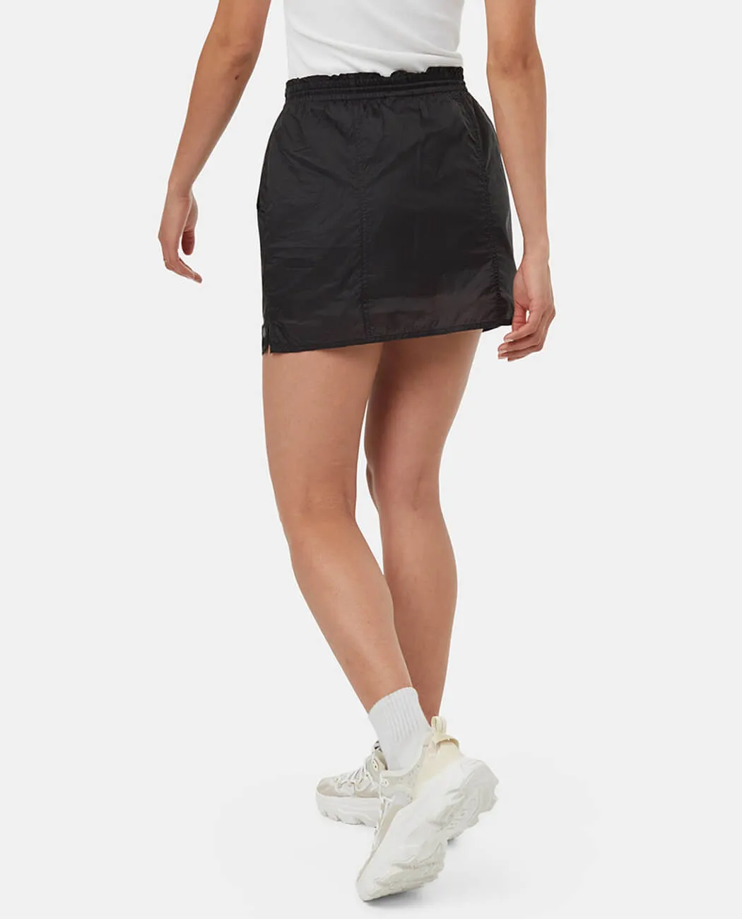 Women Solid A-line Black Skirt