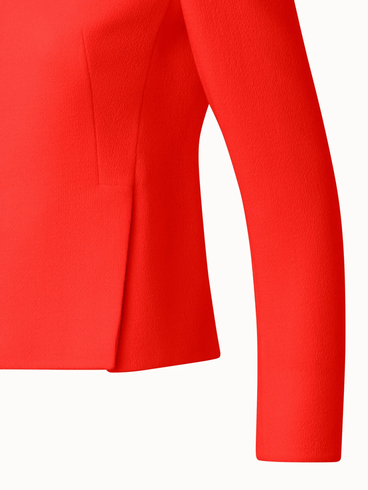 Wool Crêpe Double-Face Short Jacket
