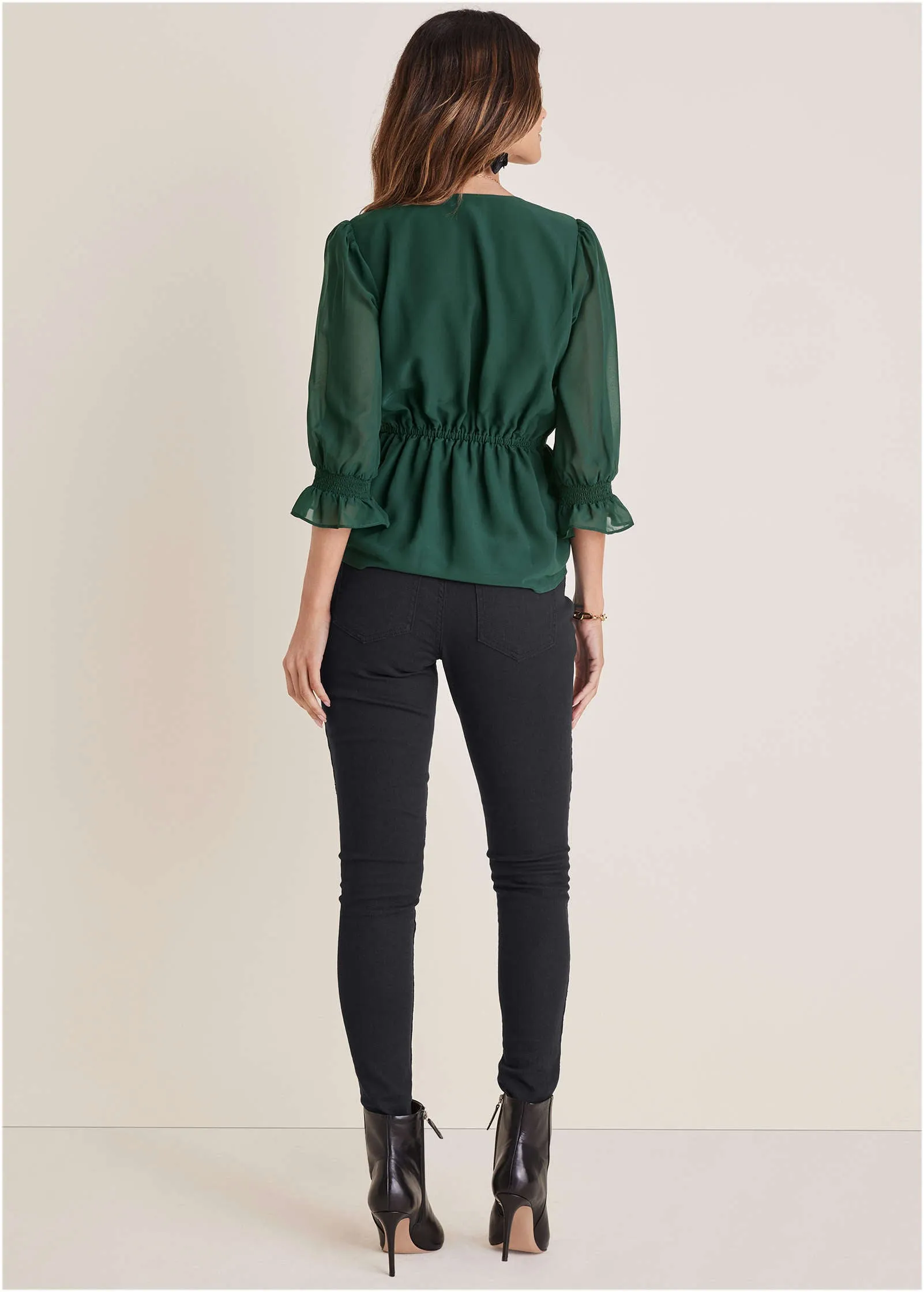 Wrap Tie Blouse - Aventurine