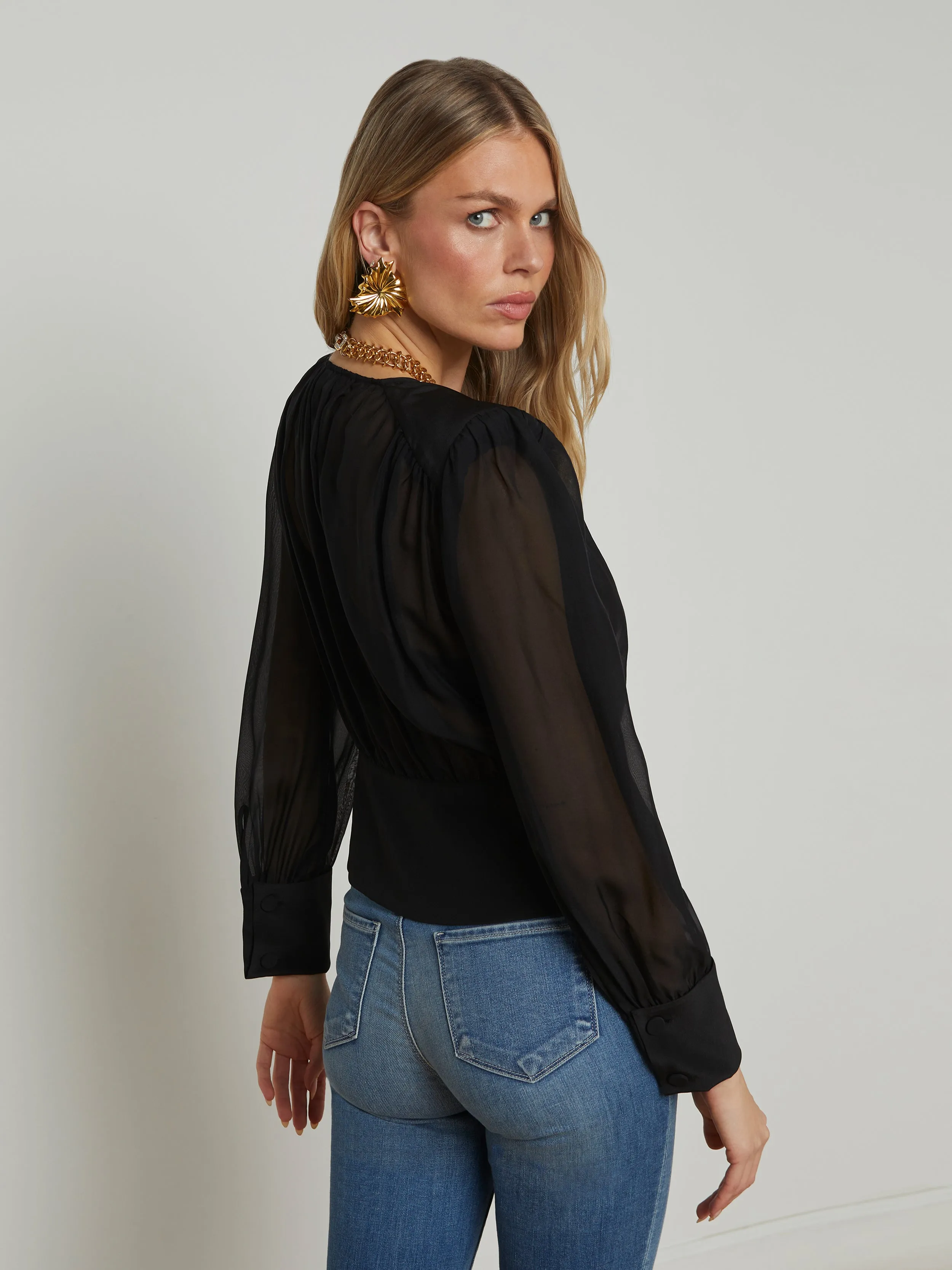 Yan Silk Wrap Blouse