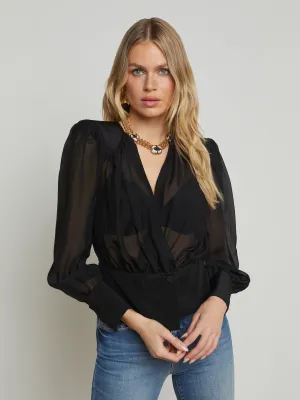Yan Silk Wrap Blouse