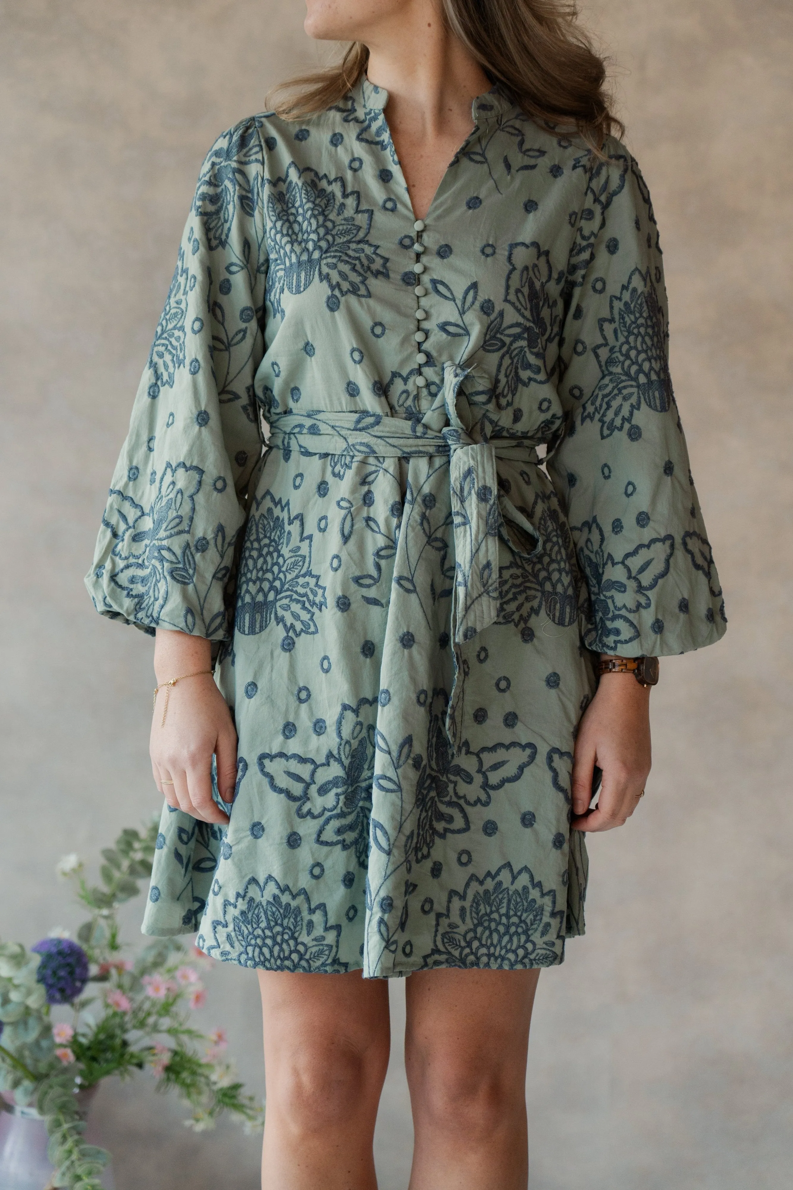 Yasrimis 3/4 dress iceberg/green