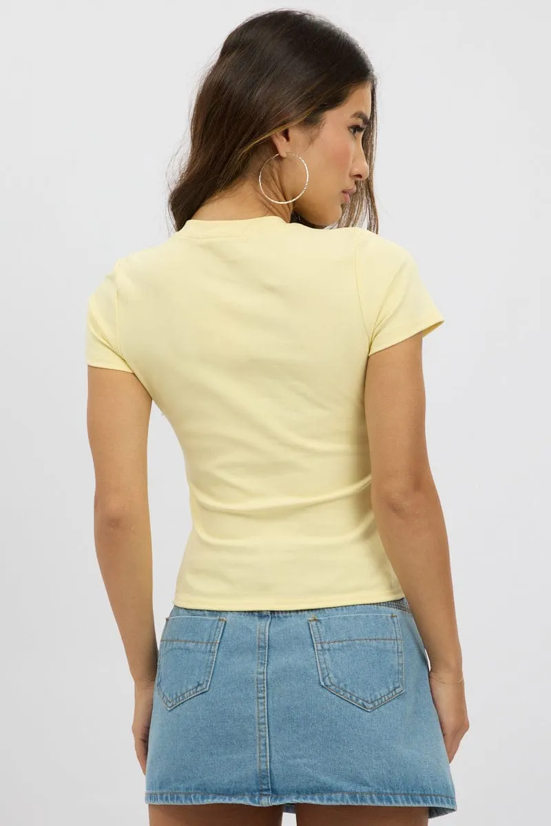 Yellow Graphic Tee Short Sleeve